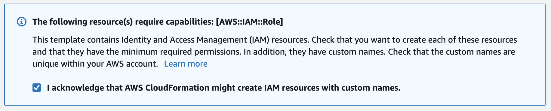 CFN IAM Ack
